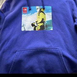 Supreme North Face Hoodie Royal Color Size XL Used 