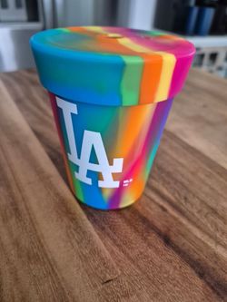 LA Dodgers 8 oz.  Tie-Dye Silicone Cup with Lid