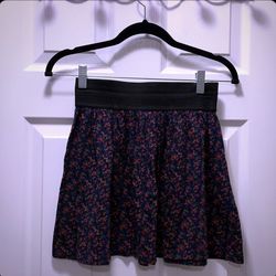 Blue Floral Skirt