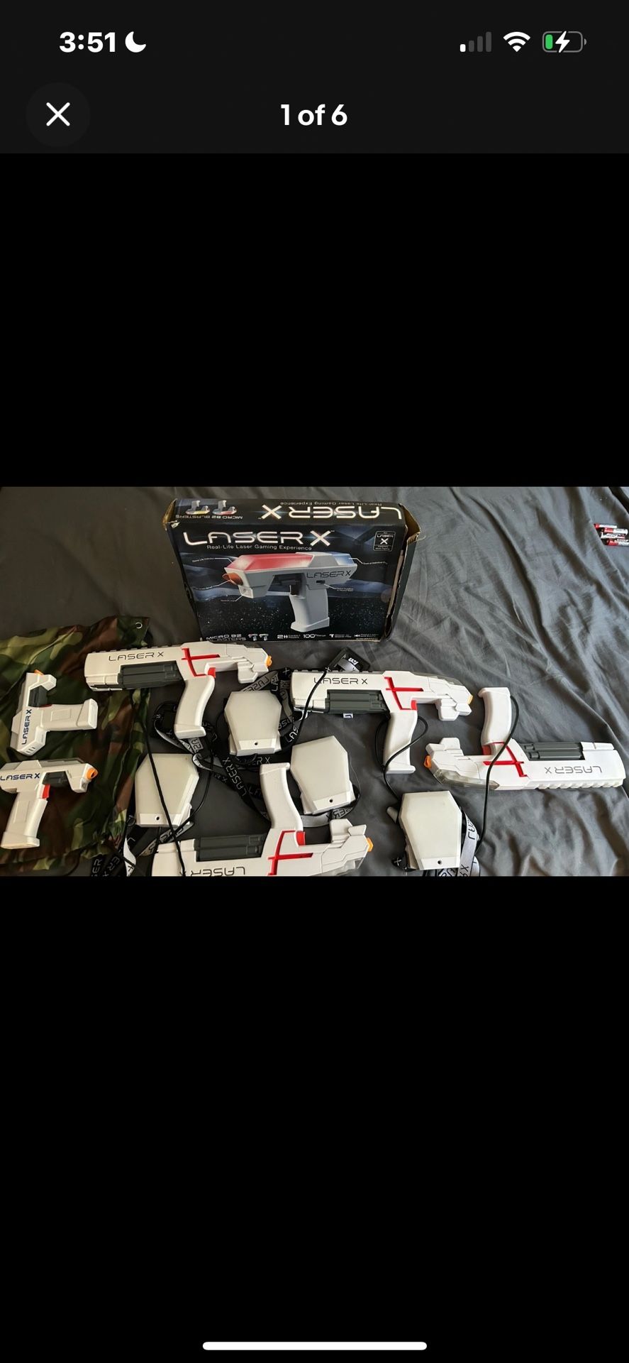 4 Lazer X Rev.Blasters W Chest Targets & 2 Micro blasters Incl. Tested !Clean!