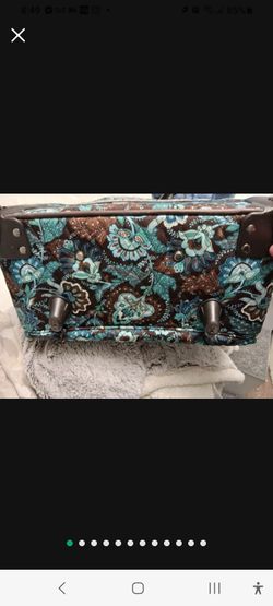 Java Vera Bradley Pull On Luggage /Duffle Bag/ Makeup Bag / Lunch Box /Wallet Keys 