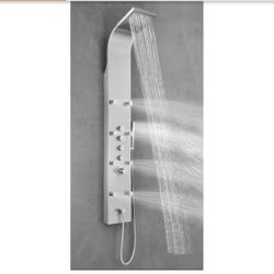 65” 8-Jet Stainless Steel Shower Panel System with Rainfall & Waterfall Head + Hand Shower