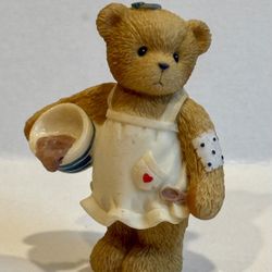 2000 Enesco Cherished Teddies Mini Figurine 707333 Girl With Bowl & Spoon
