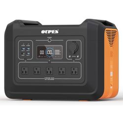 Portable Power Station 2400W OUPES 2232Wh Solar Generator with 300W Solar Panels