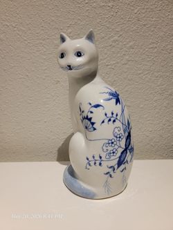 Porcelain Cat Figurine