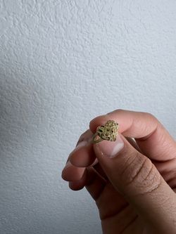 10k heart nugget ring