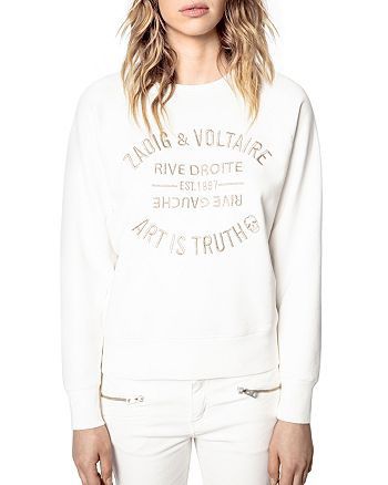 Zadig & Voltaire Upper Blason Brode Sweatshirt White Sweater