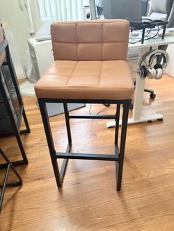 Set of 30” counter chair camel
