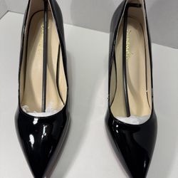 Women High Heel Shoes-Stilettos Pointed Toe-Slip On Patent Leather Stilettos 