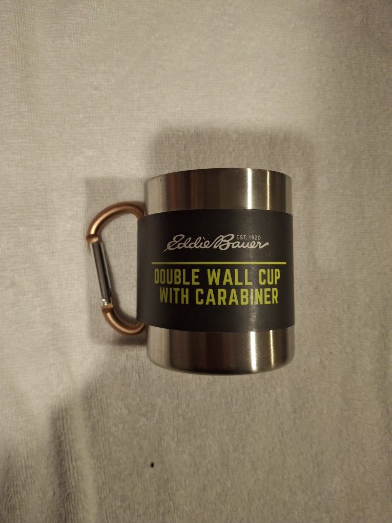 New Eddie Bauer Coffee Cup With Carabiner