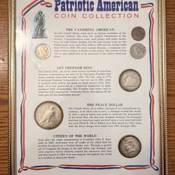 Patriotic American Coin Collection (Peace Dollar, Franklin & JFK Half)