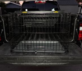Large Black  Dog/Animal Cage with Cover