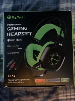 TopTech Green Gaming Headset