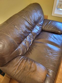 Leather bonded oversized recliner