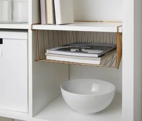Gold Wire Under-Shelf Storage Basket