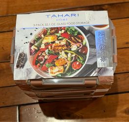 3-pack Glass food storage