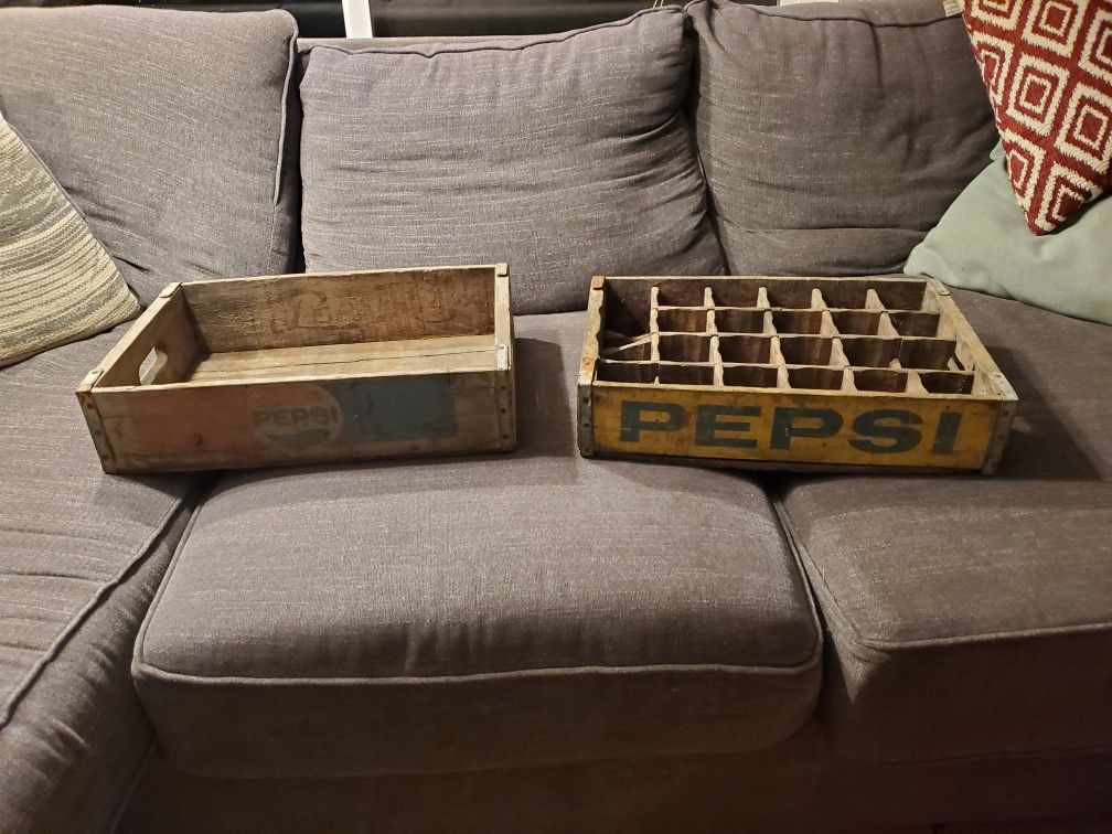 Vintage Pepsi Wood Crates