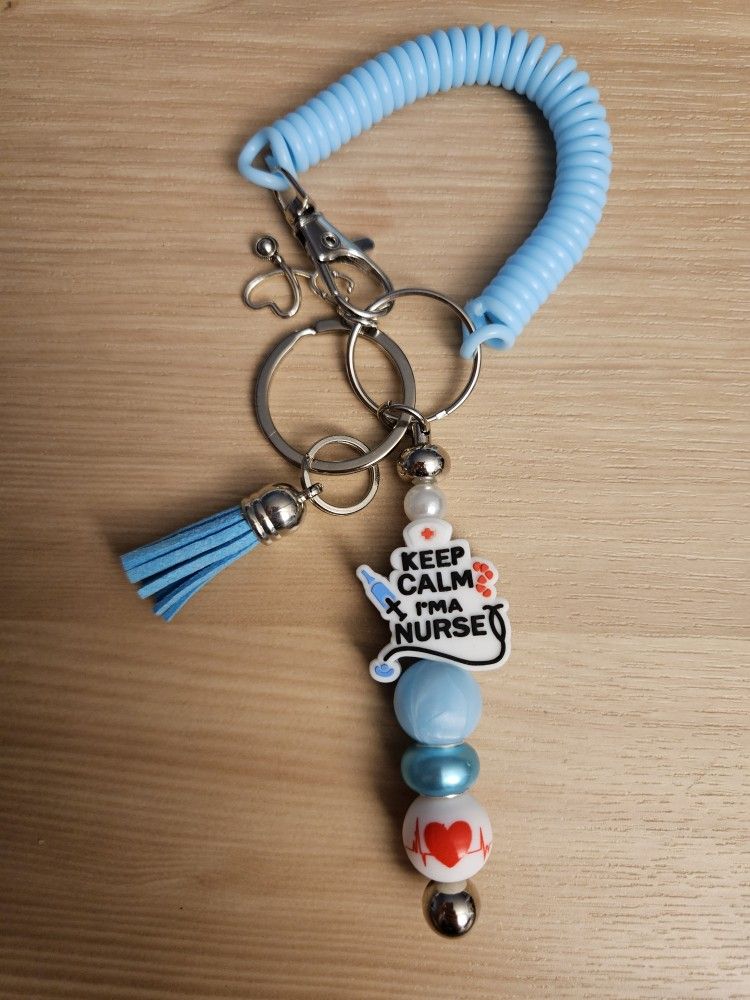 Keep Calm I'm a Nurse Keychain Holder