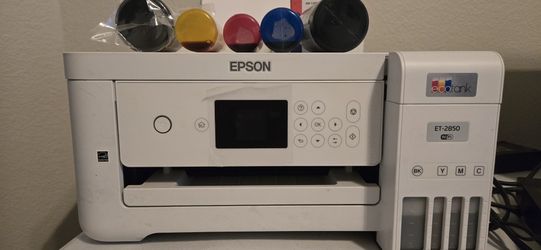 The Epson 2850 is available with a complete set of ink and paper.