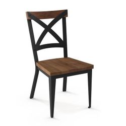 Rustic Cross Back Dining Chair - ONLY 1 AVAILABLE