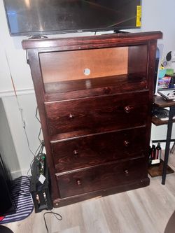 Cherry Wood Dresser/TV Stand