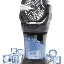 Portable Misting Fan, 30000mAh Battery Powered, Rechargeable Mist Fan with 4 Speeds, 4 Spray Modes, Remote & RGB Light, Auto OscillationRetails $79.99