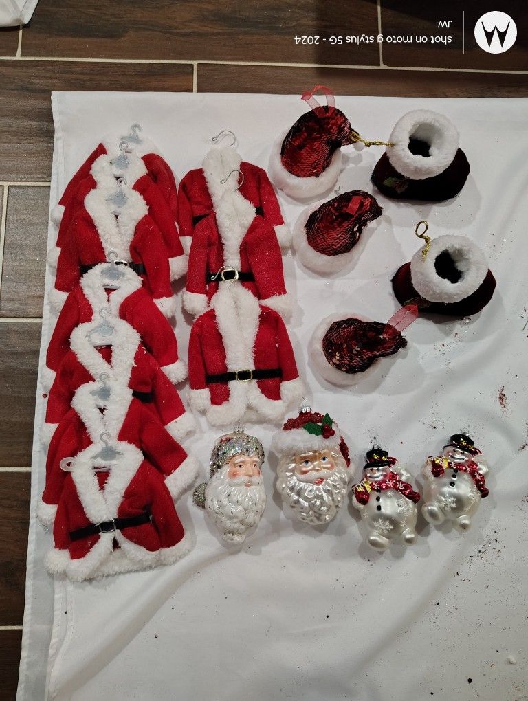 Santa's Wardrobe Ornaments (Jackets, Boots and Hats)