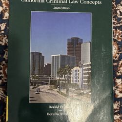 California Criminal Law Concepts 20th Edition