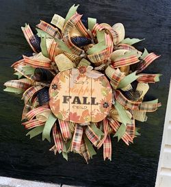 Fall mesh wreath