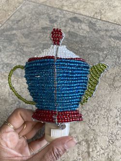 BEADED Tea Kettle NIGHT LIGHT 💡