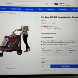 Pet Gear No-Zip Expedition Pet Stroller - Read Description