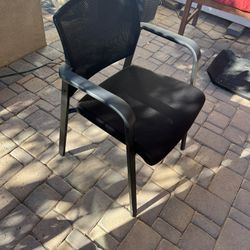 COSTWAY Office Guest Chairs Set of 10, Stacking Chairs with Mesh Backrest, Armrest and Upholstered Seat, Ergonomic Waiting Room Chairs for Office Home