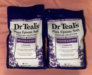 Dr Teal's Lavender Pure Epsom Salt Soaking Solution, 3 lbs (Pack of 2)