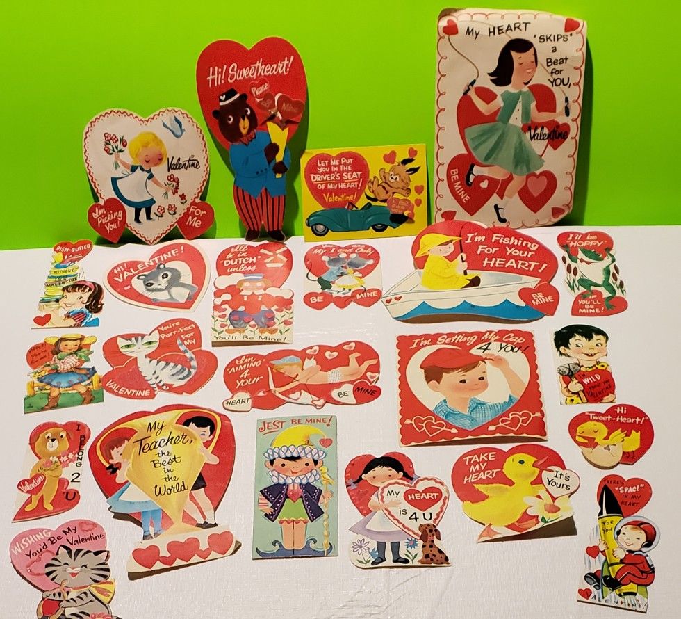 Vintage Valentines Day Card Lot (You get them all)