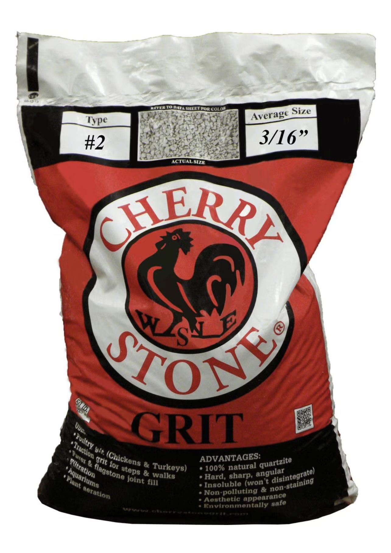 Cherry Stone Chicken Grit - 3/16" - 50lb bag