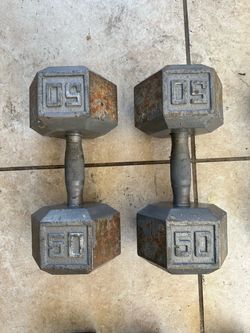 Pair of 50lb Dumbbells