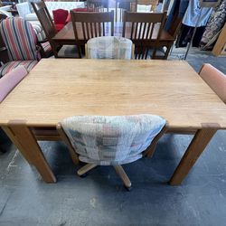 Vintage Dining Table + 4 Chairs