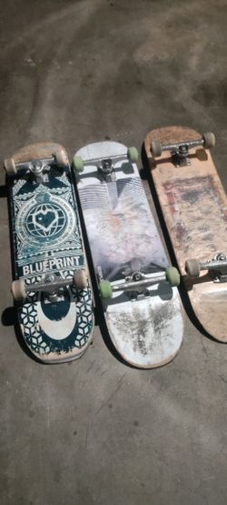 3 Complete, Used Skateboards