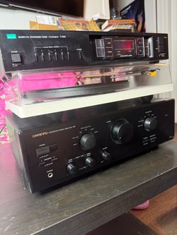 Vinyl starting kit - Complete Hi-Fi Setup - U-Turn Turntable, Onkyo Amp & Sansui Tuner + 25 records