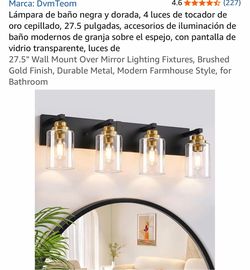 DvmTeom 4-Light Bathroom Vanity Light Fixture