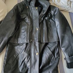 Leather Coat Med.