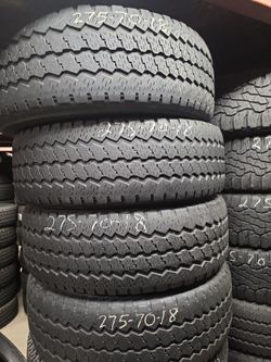 275-70-18" Bridgestone Dueler A/T 10ply Used Tires