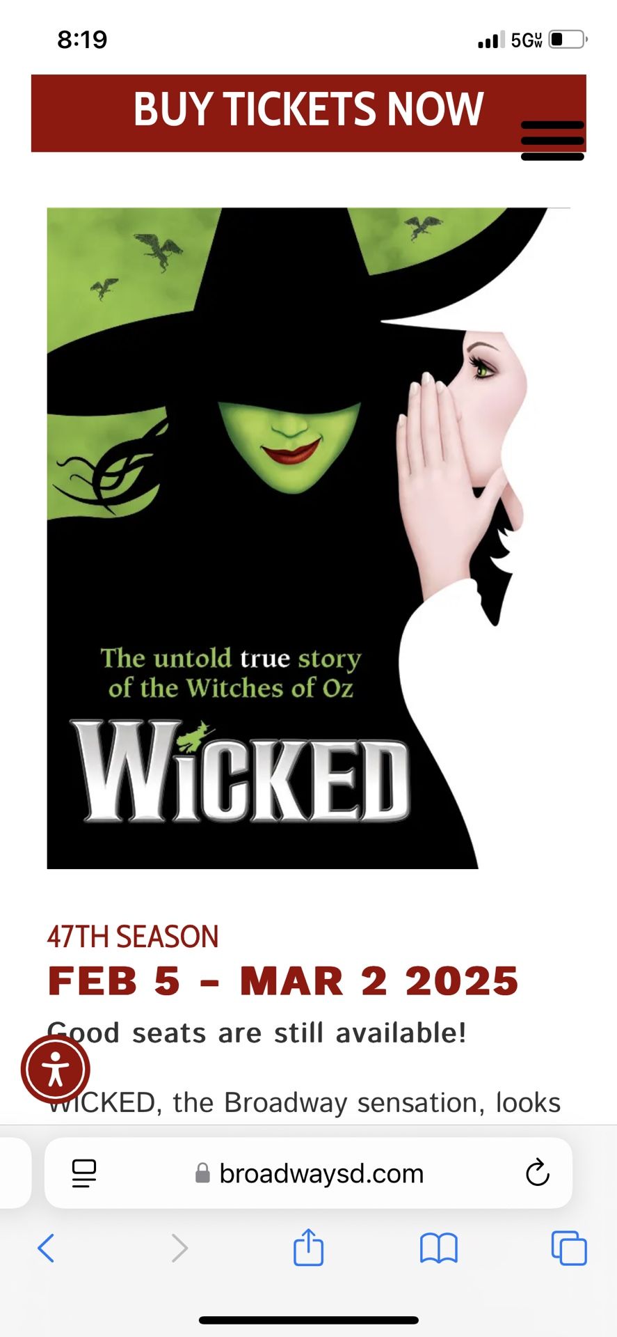 Wicked Tickets