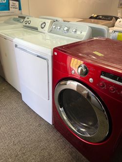 Front load red dryer
