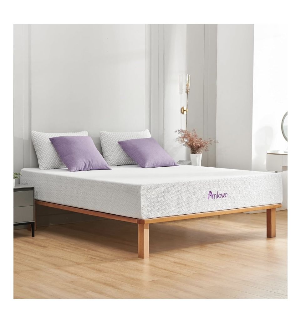 Anlowo Double Memory Foam Mattress - Medium Firm, Breathable, Durable(Queen 8 Inch)