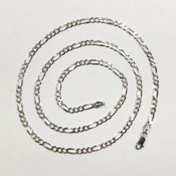 .925 Sterling Silver Unisex Figaro Chain 24" 3.6 mm I-4502