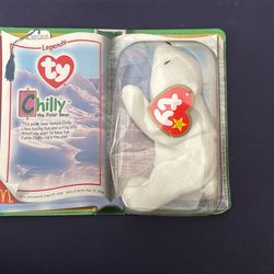 NEW! TY CHILLY The Polar Bear 1994 Mc Donalds Beanie Baby RARE RETIRED