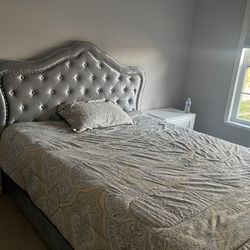 Bed Frame Silver Color 