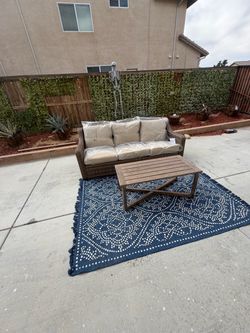 Backyard couch and table