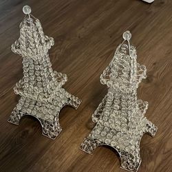 Crystal Eiffel Tower Candle Holders – Party Decor (Set of 2)